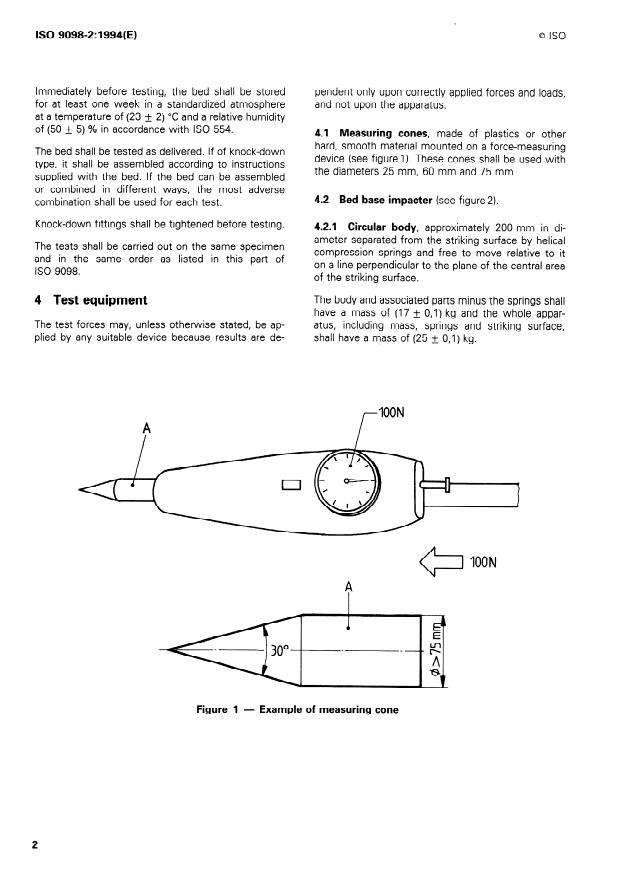 ISO 9098-2:1994 ISO 9098-2:1994 - Bunk beds for domestic use -- Safety requirements and tests - Page 4 preview