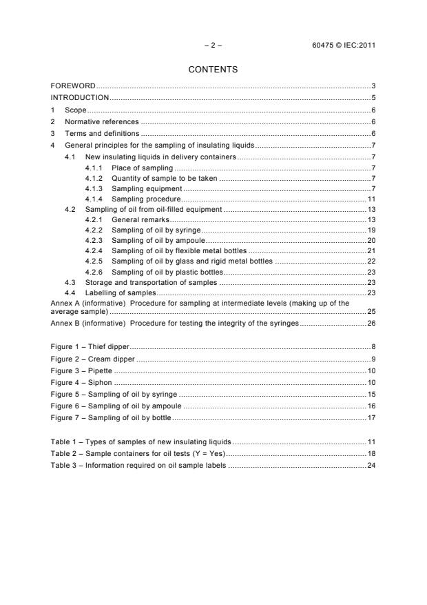 IEC 60475:2011 IEC 60475:2011 - Method of sampling insulating liquids - Page 4 preview