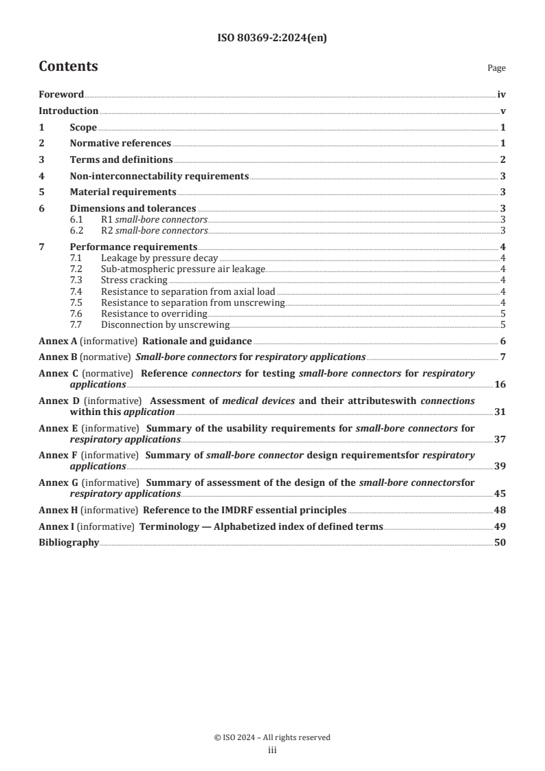 ISO 80369-2:2024 - Small-bore connectors for liquids and gases in healthcare applications - Part 2: Connectors for respiratory applications
Released:7/2/2024