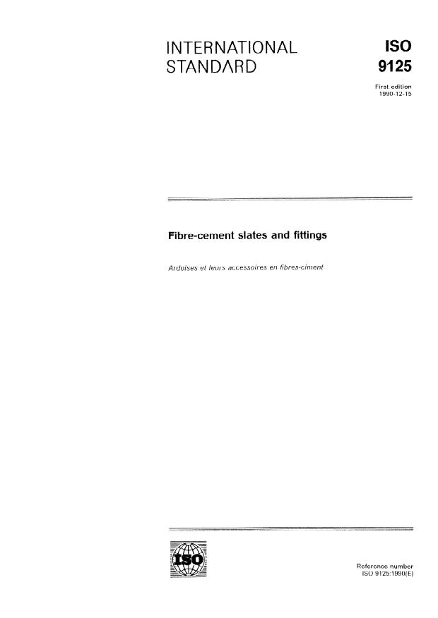 ISO 9125:1990 - Fibre-cement slates and fittings