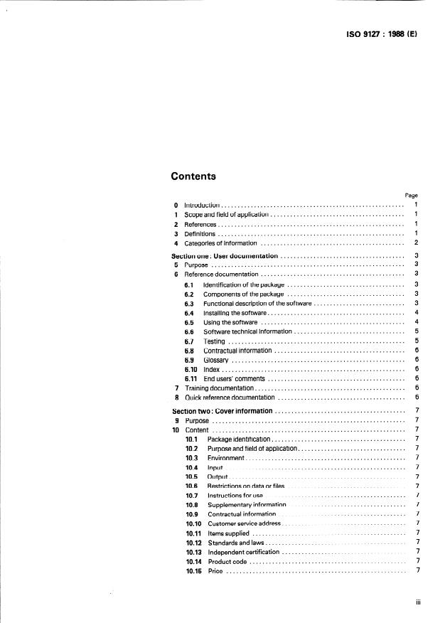 ISO 9127:1988 - Information processing systems -- User documentation and cover information for consumer software packages