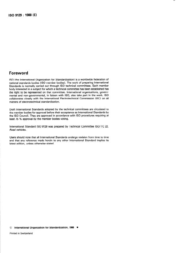 ISO 9129:1988 ISO 9129:1988 - Motorcycles -- Measurement methods for moments of inertia - Page 2 preview