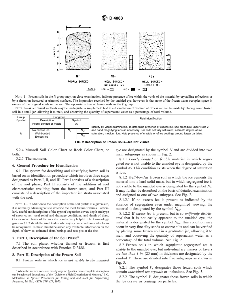 ASTM D4083-89(1994)e2 - Standard Practice for Description of Frozen Soils (Visual-Manual Procedure)