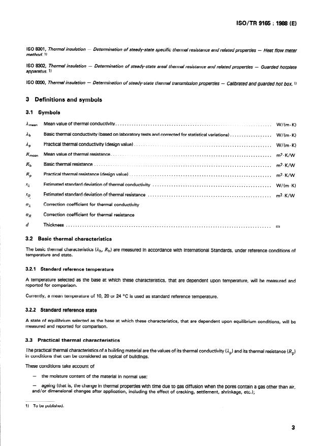 ISO/TR 9165:1988 - Practical thermal properties of building materials and products