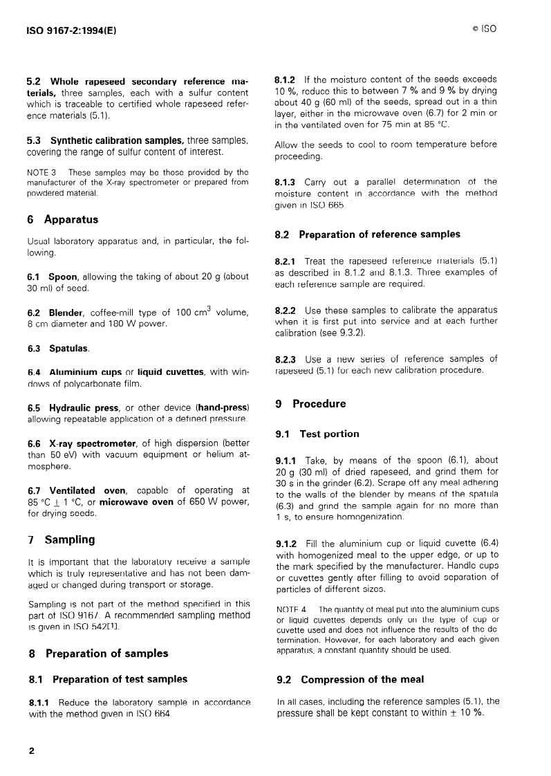 ISO 9167-2:1994 ISO 9167-2:1994 - Rapeseed — Determination of glucosinolates content — Part 2: Method using X-ray fluorescence spectrometry
Released:9/29/1994 - Page 4 preview