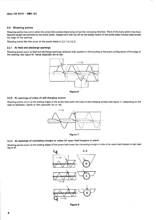 SIST ISO/TR 9172:1996 ISO/TR 9172:1987 - Continuous mechanical handling equipment -- Safety code for screw conveyors -- Examples of guards for trapping and shearing points - Page 4 preview