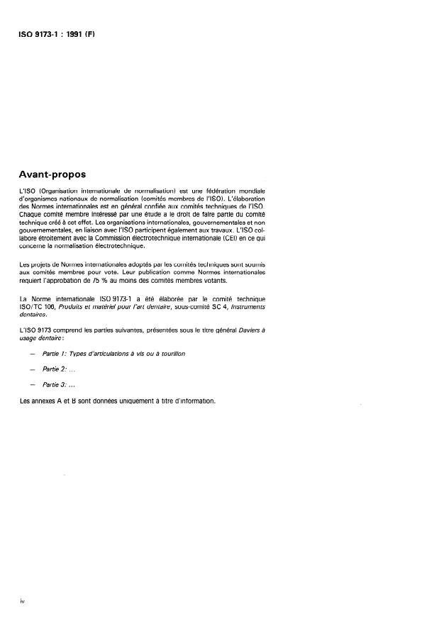 ISO 9173-1:1991 ISO 9173-1:1991 - Daviers a usage dentaire - Page 4 preview