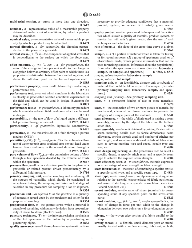ASTM D4439-00 - Standard Terminology for Geosynthetics