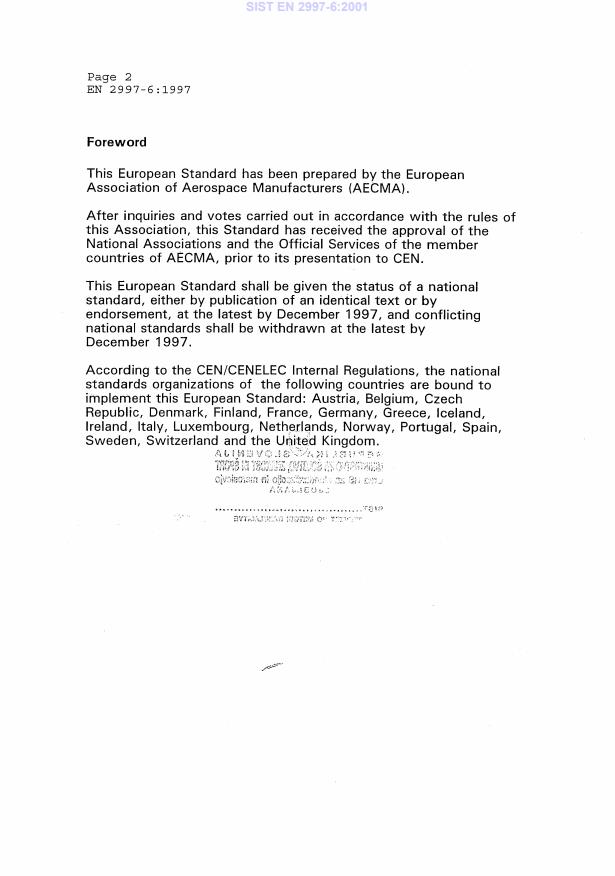 EN 2997-6:1997 EN 2997-6:2001 - Page 4 preview
