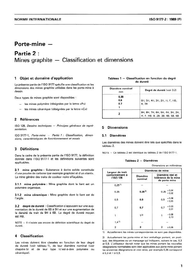 ISO 9177-2:1989 - Porte-mine