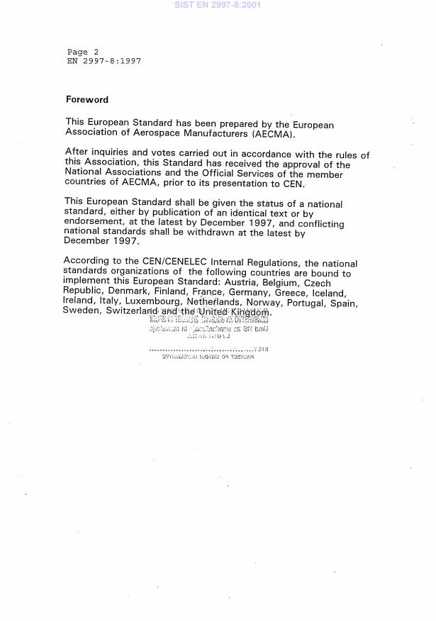 EN 2997-8:1997 EN 2997-8:2001 - Page 4 preview
