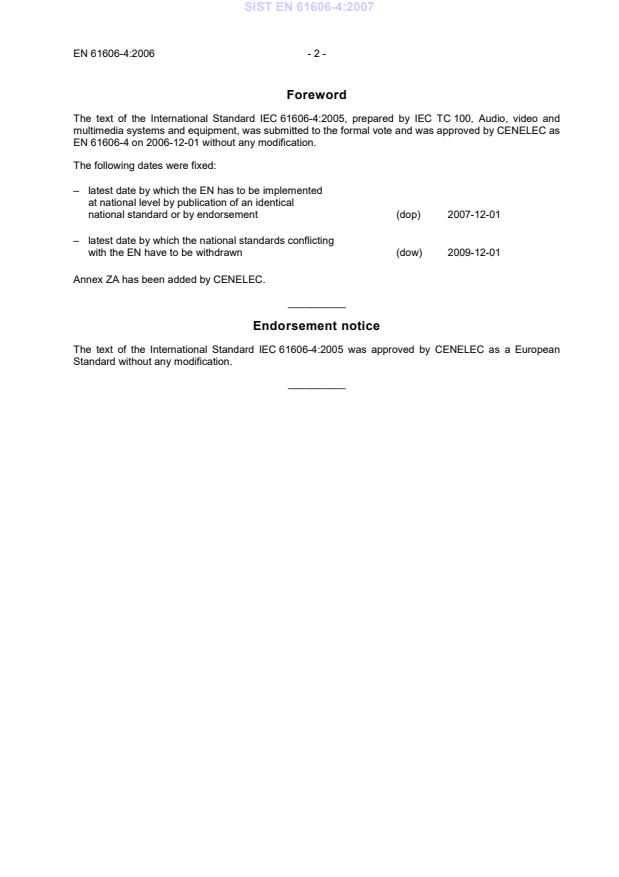 EN 61606-4:2006 EN 61606-4:2007 - Page 4 preview