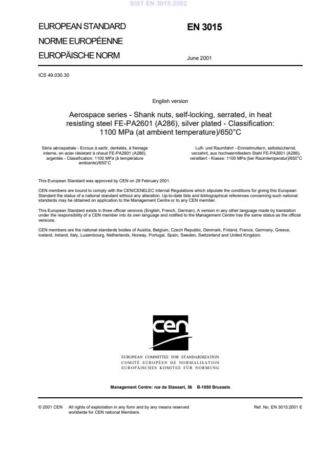 EN 3015:2002