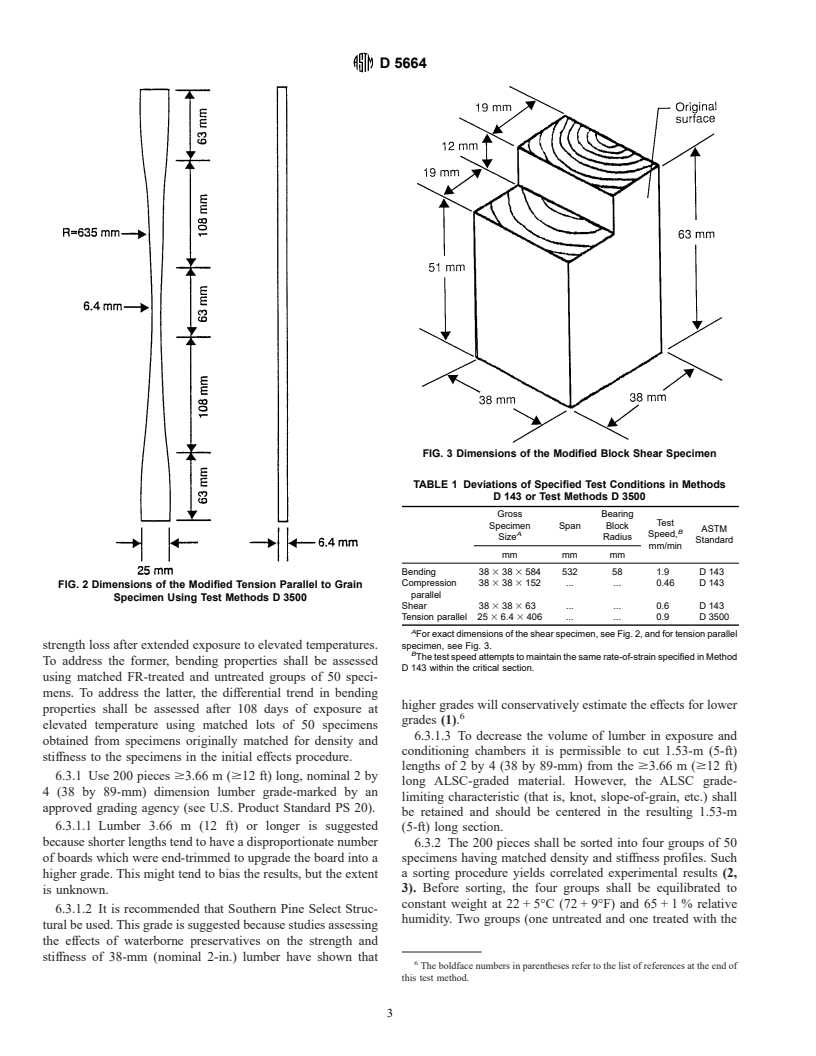 ASTM D5664-99 - Standard Test Method for Evaluating the Effects of Fire-Retardant Treatments and Elevated Temperatures on Strength Properties of Fire-Retardant Treated Lumber