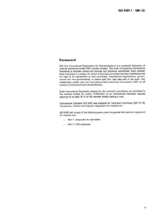 ISO 9187-1:1991 - Injection equipment for medical use