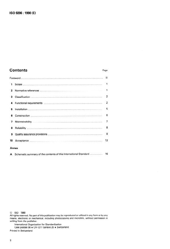 ISO 9206:1990 ISO 9206:1990 - Aerospace -- Constant displacement hydraulic motors -- General specifications - Page 2 preview