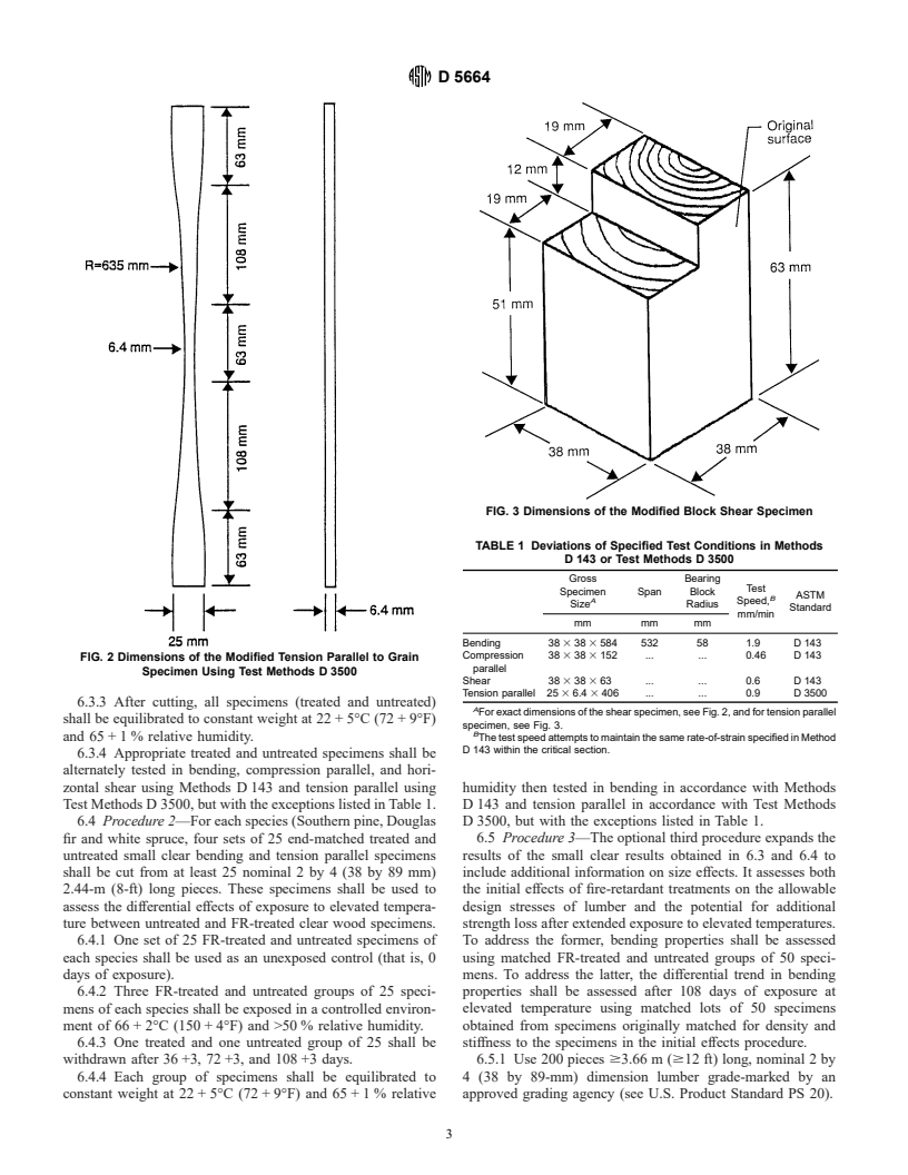 ASTM D5664-01 - Standard Test Method for Evaluating the Effects of Fire-Retardant Treatments and Elevated Temperatures on Strength Properties of Fire-Retardant Treated Lumber