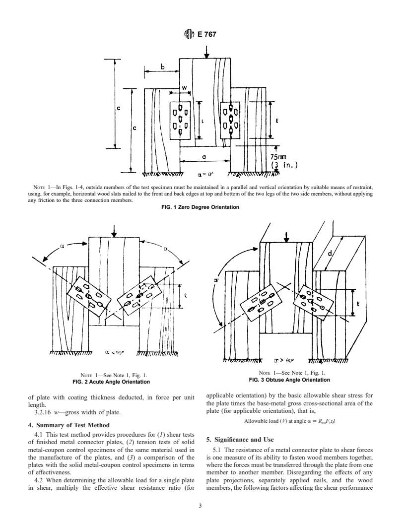 ASTM E767-96 - Standard Test Method for Shear Strength Properties of Metal Connector Plates