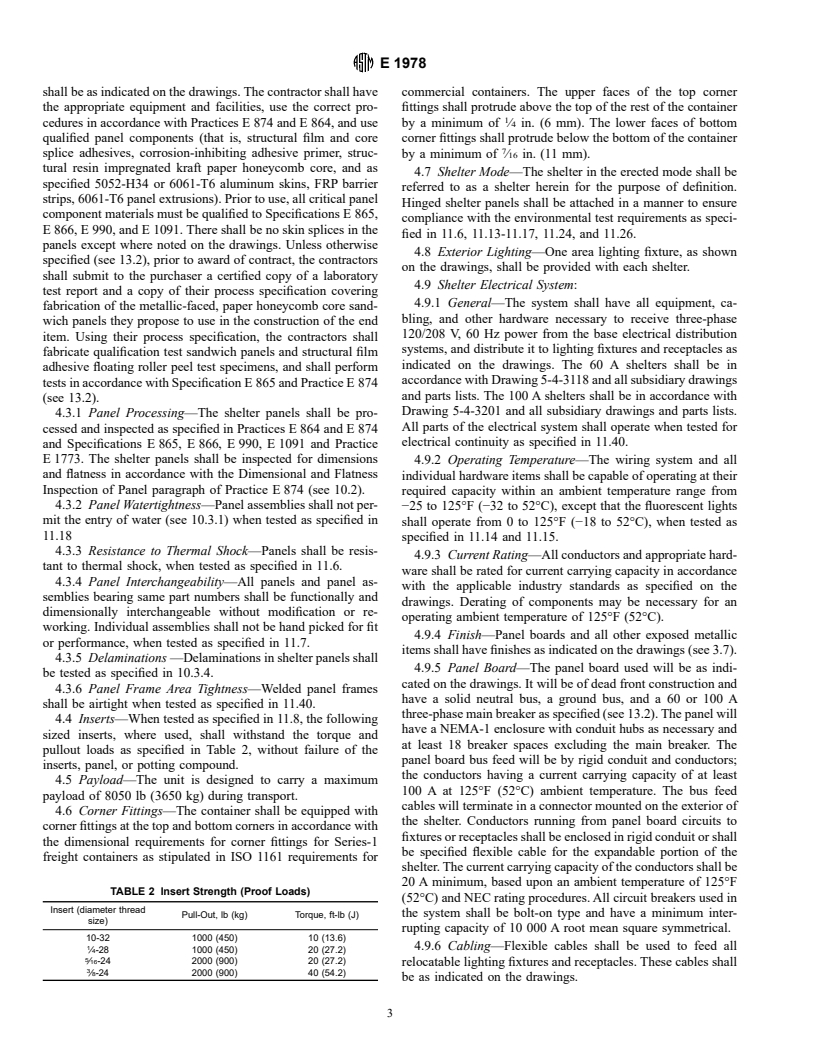 ASTM E1978-98 - Standard Specification for Shelter, Tactical, Expandable, Two-Side