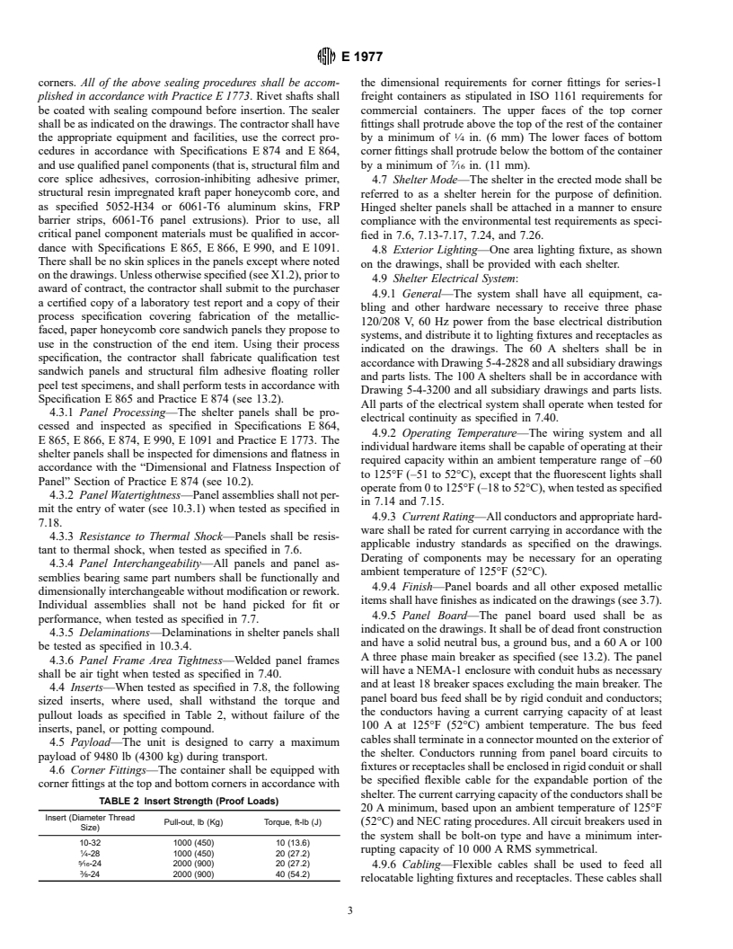 ASTM E1977-98 - Standard Specification for Shelter, Tactical, Expandable, One-Side