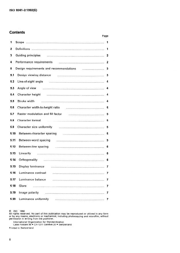 ISO 9241-3:1992 ISO 9241-3:1992 - Ergonomic requirements for office work with visual display terminals (VDTs) - Page 2 preview