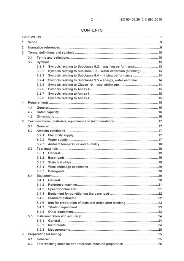 IEC 60456:2010 IEC 60456:2010 - Clothes washing machines for household use - Methods for measuring the performance - Page 4 preview