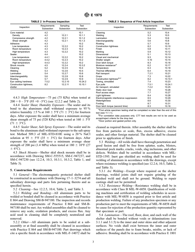 ASTM E1975-98 - Standard Specification for Shelter, Electrical, Equipment S-280/G