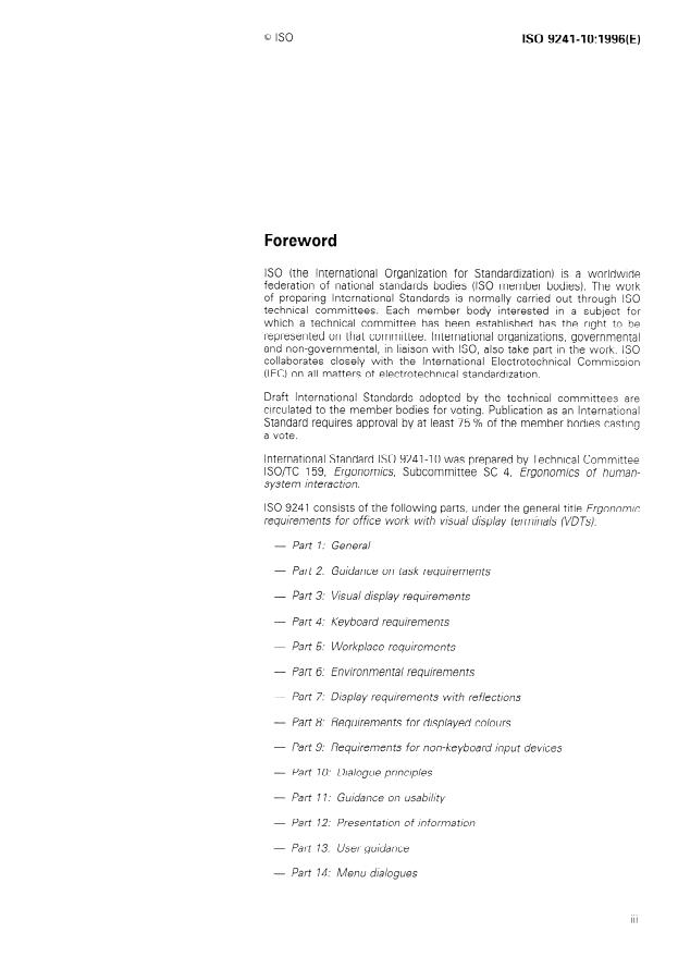 ISO 9241-10:1996 - Ergonomic requirements for office work with visual display terminals (VDTs)