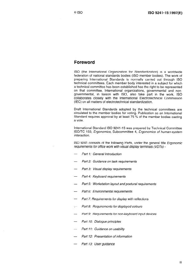 ISO 9241-15:1997 - Ergonomic requirements for office work with visual display terminals (VDTs)