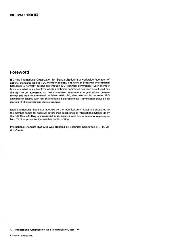 ISO 9243:1988 ISO 9243:1988 - Pliers and nippers -- Carpenter's pincers -- Dimensions and test values - Page 2 preview