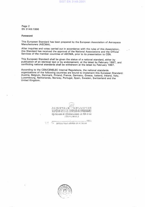 EN 3149:1996 EN 3149:2001 - Page 4 preview