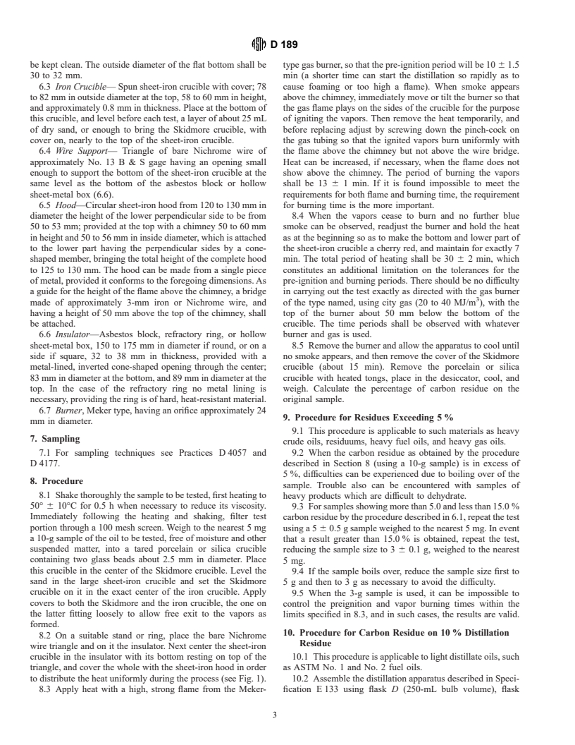 ASTM D189-97 - Standard Test Method for Conradson Carbon Residue of Petroleum Products