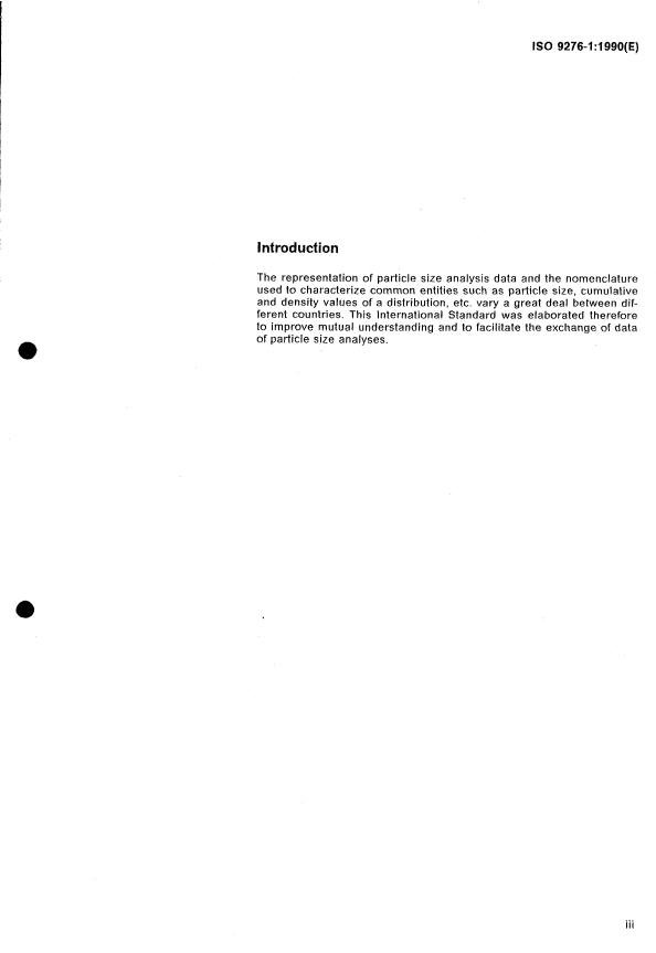 ISO 9276-1:1990 - Representation of results of particle size analysis