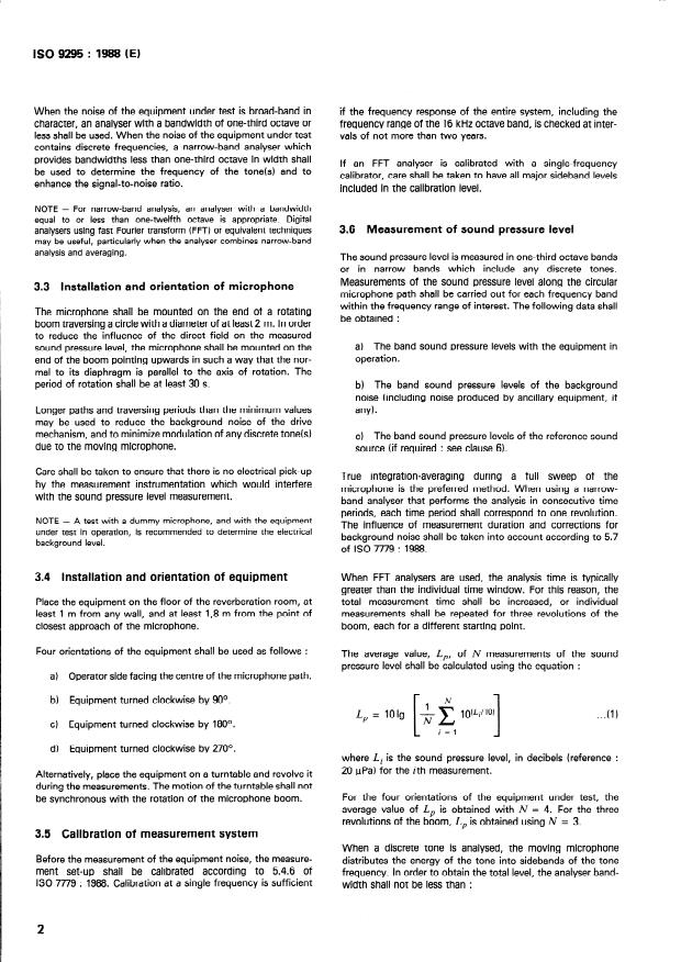 ISO 9295:1988 ISO 9295:1988 - Acoustics -- Measurement of high-frequency noise emitted by computer and business equipment - Page 4 preview