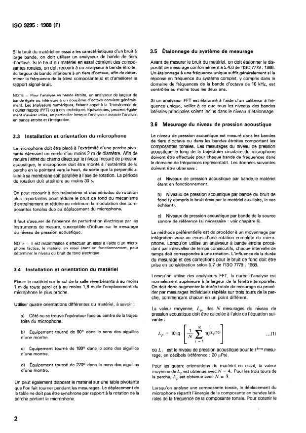 ISO 9295:1988 ISO 9295:1988 - Acoustique -- Mesurage du bruit a haute fréquence émis par les matériels informatiques et de bureau - Page 4 preview