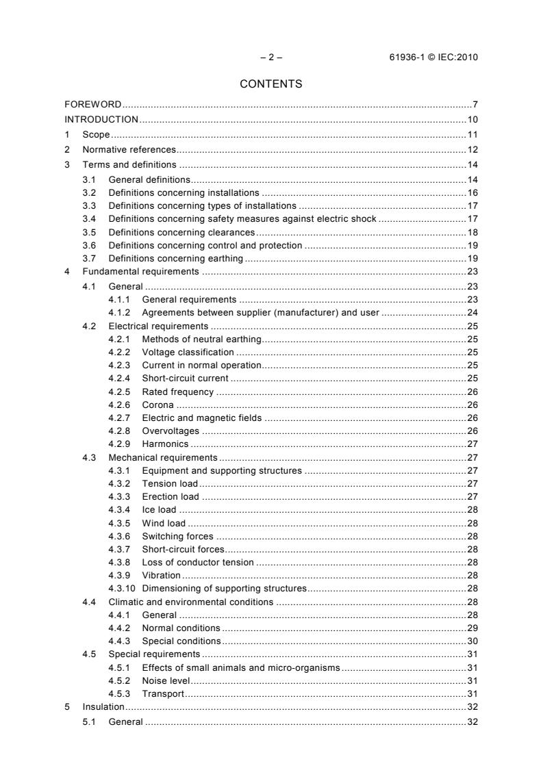 IEC 61936-1:2010 IEC 61936-1:2010 - Power installations exceeding 1 kV a.c. - Part 1: Common rules - Page 4 preview