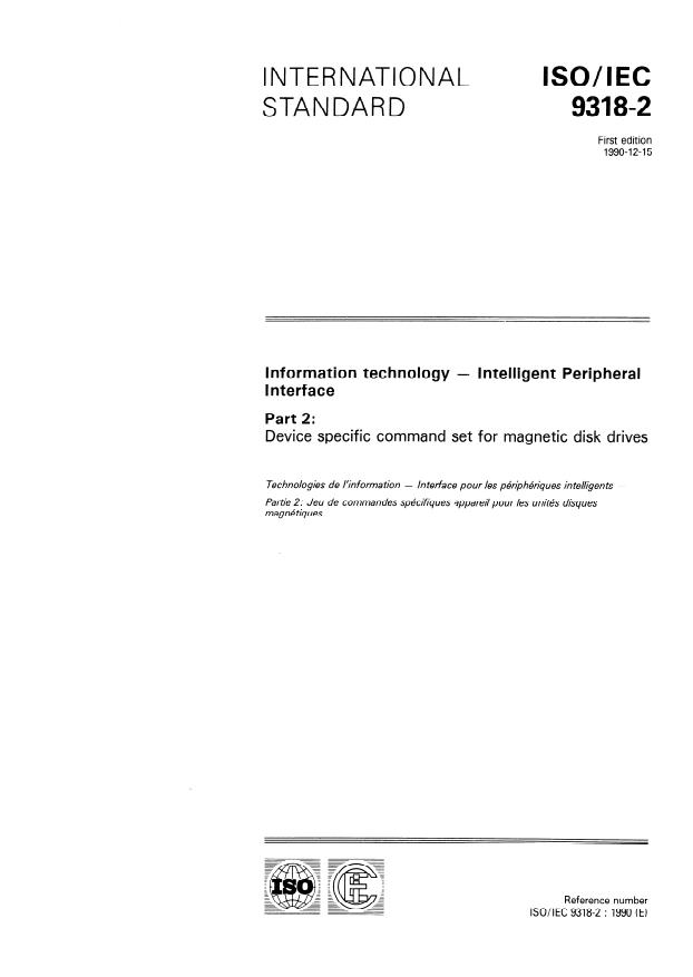 ISO/IEC 9318-2:1990 - Information technology -- Intelligent Peripheral Interface
