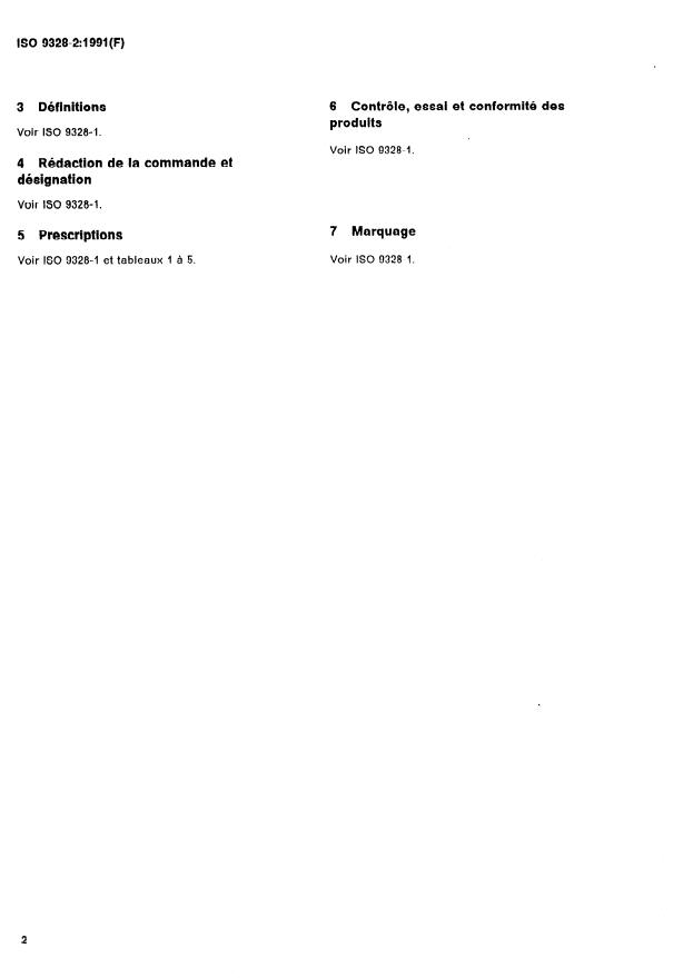 ISO 9328-2:1991 ISO 9328-2:1991 - Tôles et bandes en acier pour service sous pression -- Conditions techniques de livraison - Page 4 preview