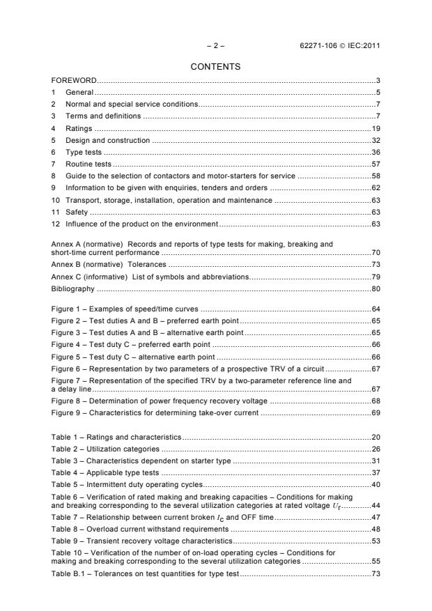IEC 62271-106:2011 IEC 62271-106:2011 - High-voltage switchgear and controlgear - Part 106: Alternating current contactors, contactor-based controllers and motor-starters - Page 4 preview