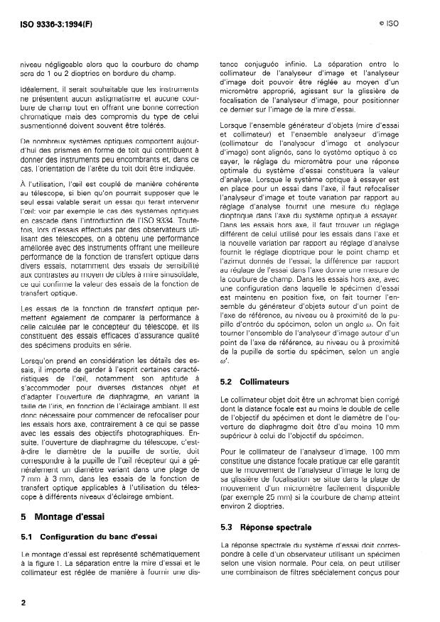 ISO 9336-3:1994 ISO 9336-3:1994 - Optique et instruments d'optique -- Fonction de transfert optique -- Application - Page 4 preview