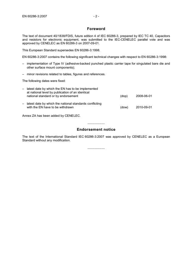 EN 60286-3:2007 EN 60286-3:2008 - Page 4 preview