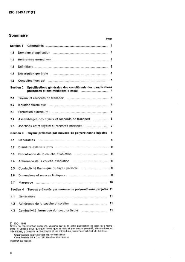 ISO 9349:1991 ISO 9349:1991 - Systemes de canalisations préisolées en fonte ductile - Page 2 preview