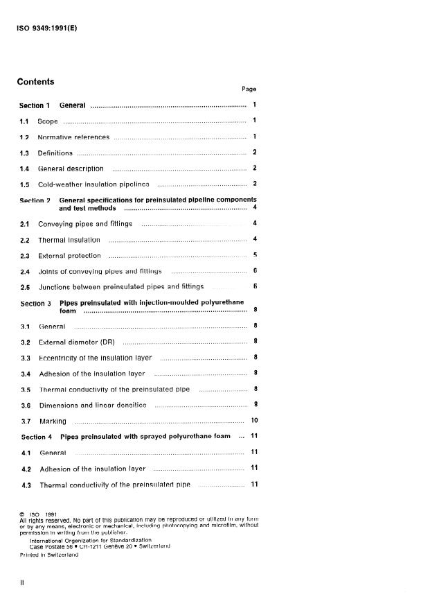 ISO 9349:1991 ISO 9349:1991 - Preinsulated ductile iron pipeline systems - Page 2 preview