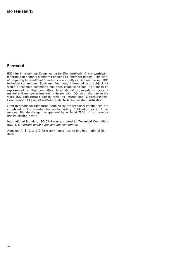 ISO 9349:1991 ISO 9349:1991 - Preinsulated ductile iron pipeline systems - Page 4 preview