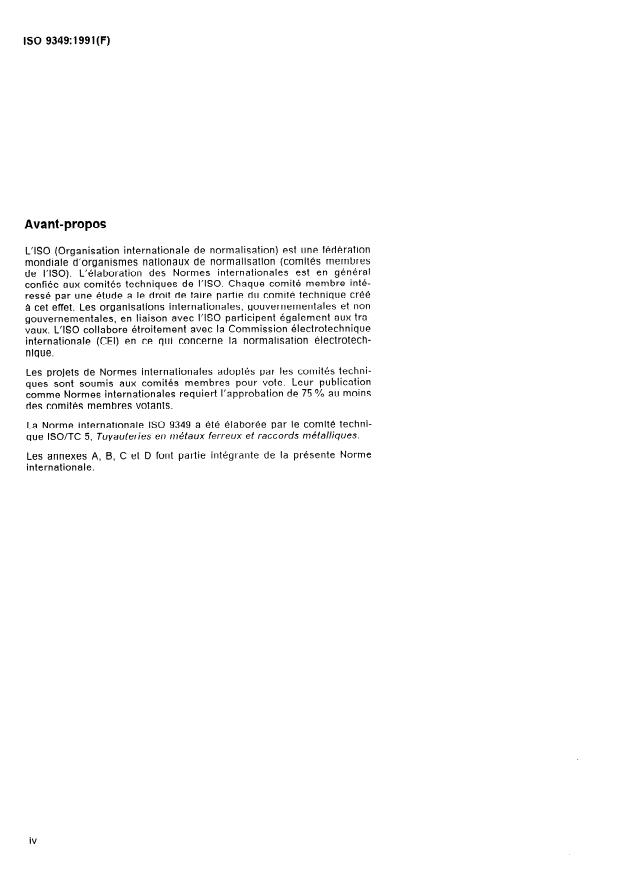 ISO 9349:1991 ISO 9349:1991 - Systemes de canalisations préisolées en fonte ductile - Page 4 preview