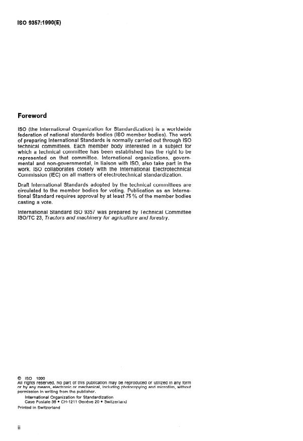 SIST ISO 9357:1996 ISO 9357:1990 - Equipment for crop protection -- Agricultural sprayers -- Tank nominal volume and filling hole diameter - Page 2 preview