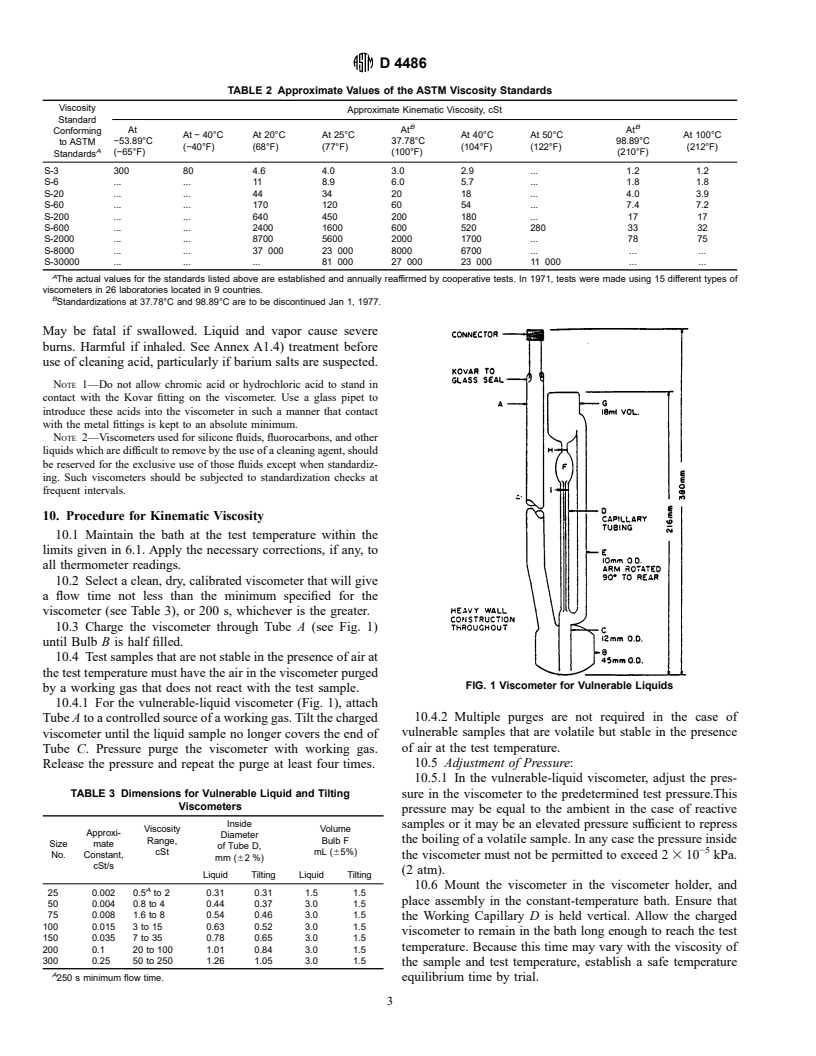 ASTM D4486-91(1996)e1 - Standard Test Method for Kinematic Viscosity of Volatile and Reactive Liquids