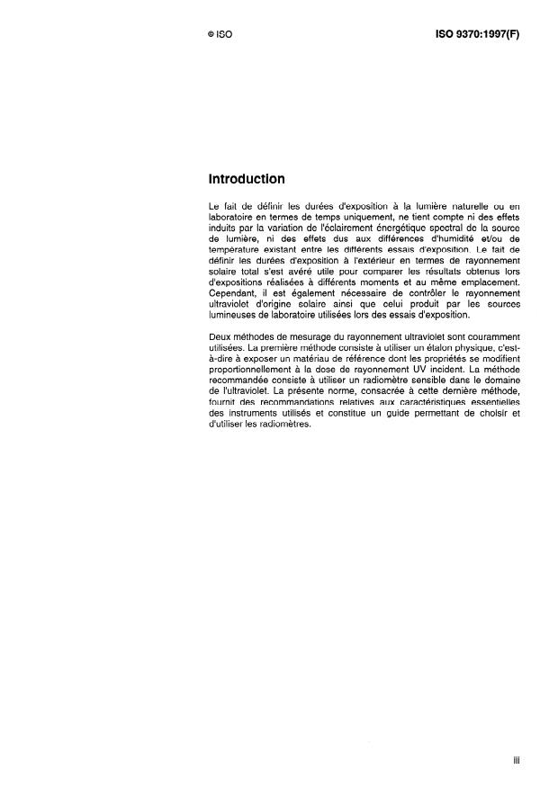 ISO 9370:1997 - Plastiques -- Détermination au moyen d'instruments de l'exposition énergétique lors d'essais d'exposition aux intempéries -- Guide général et méthode d'essai fondamentale