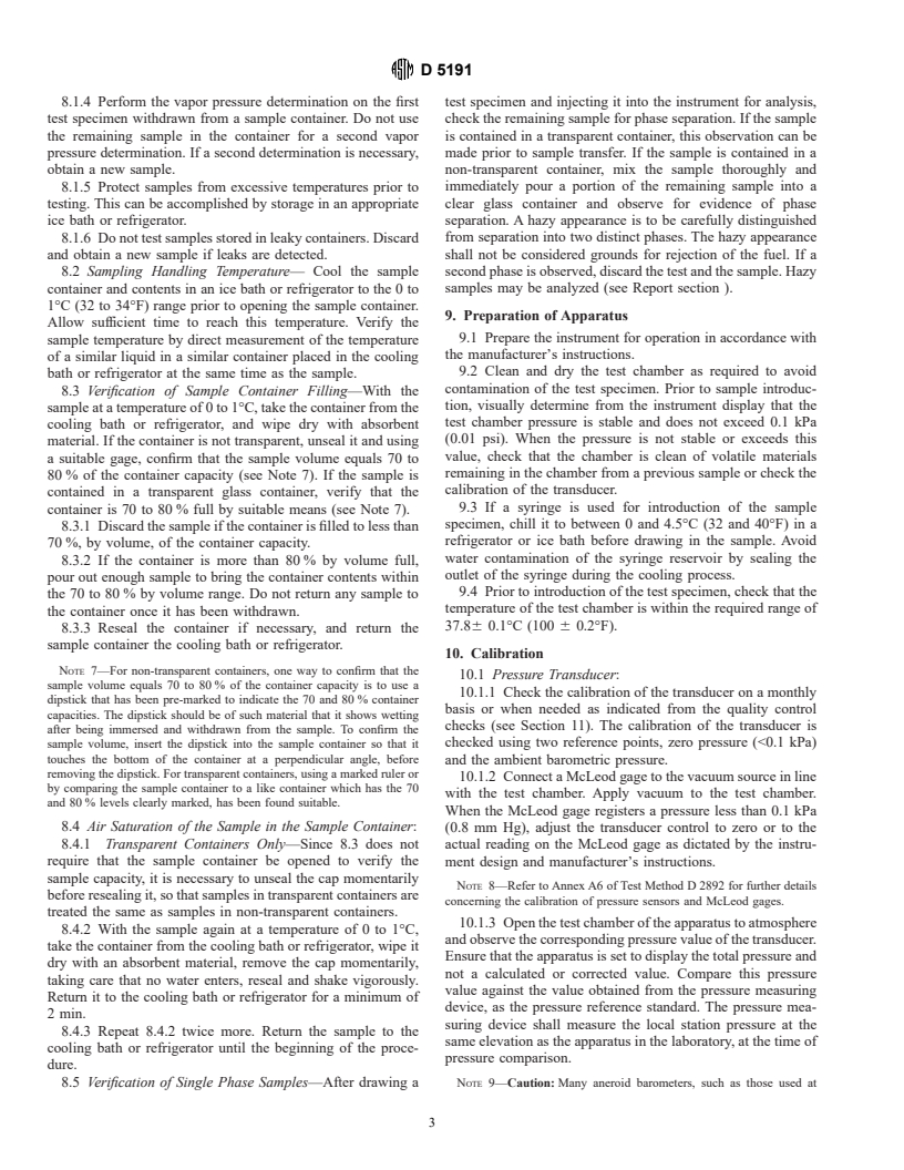 ASTM D5191-99 - Standard Test Method for Vapor Pressure of Petroleum Products (Mini Method)