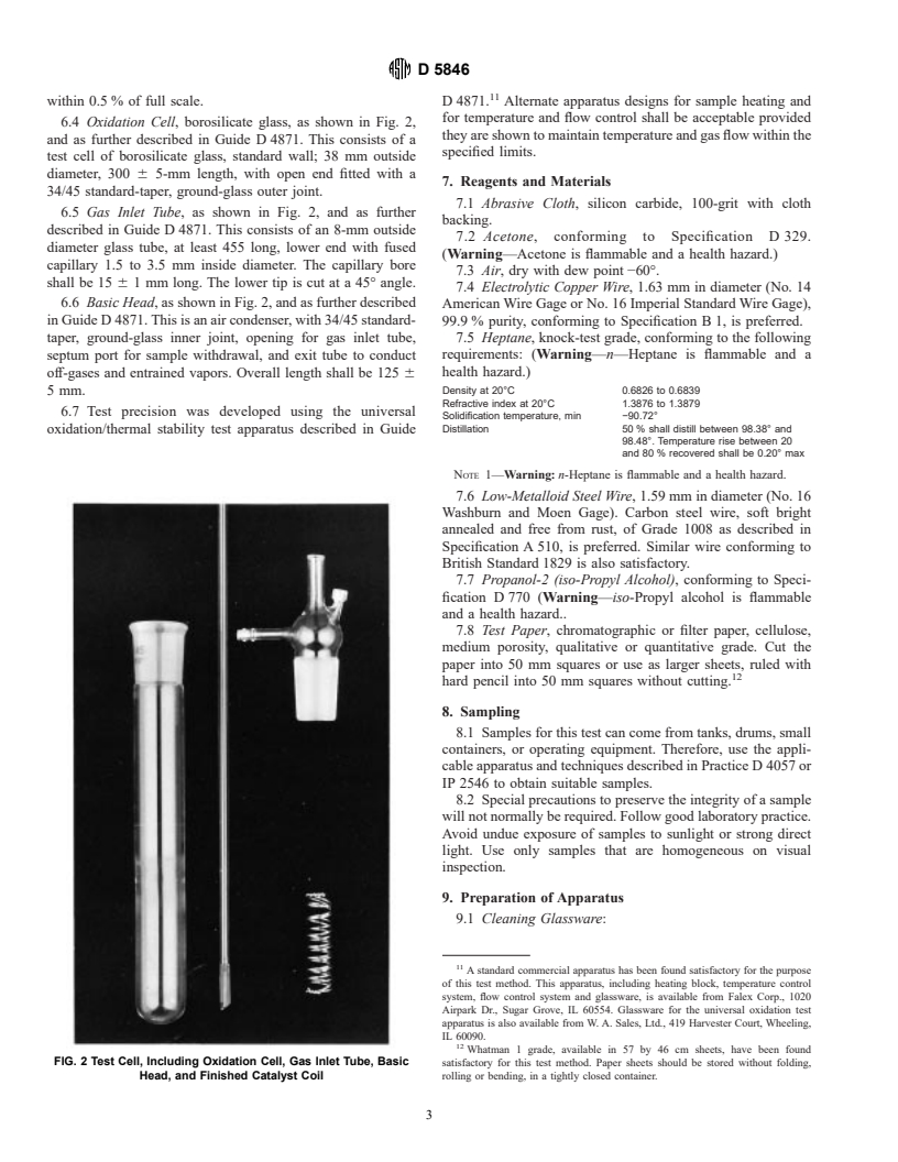 ASTM D5846-99 - Standard Test Method for Universal Oxidation Test for Hydraulic and Turbine Oils Using the Universal Oxidation Test Apparatus